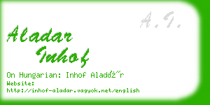 aladar inhof business card